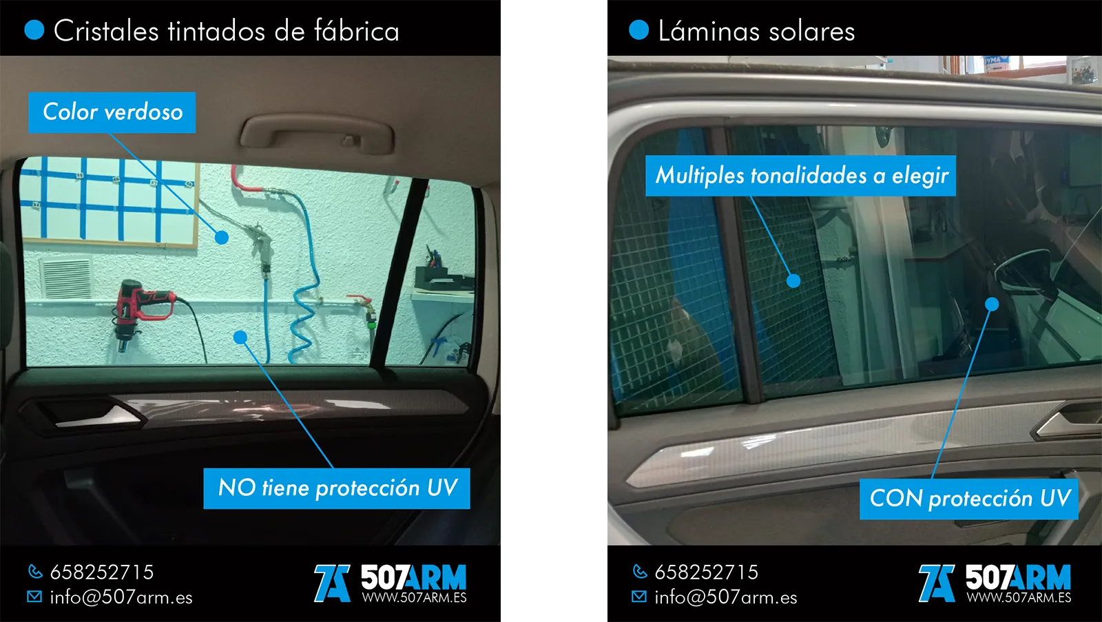 Cristales tintados vs Láminas Solares
